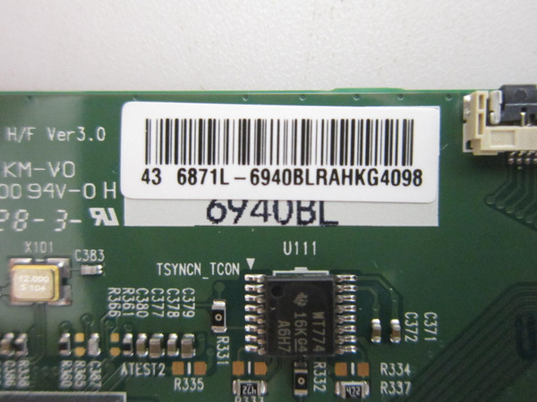 LG 43HT3WJ-B T-Con Board 6871L-6940B (6870C-0884B)