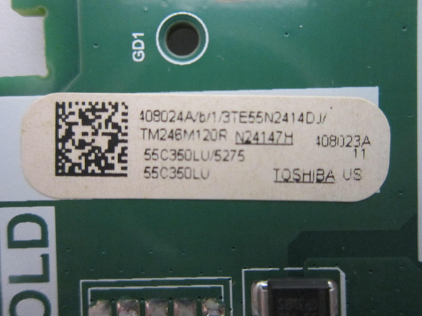 Toshiba 55C350LU Main Board 408024 (TPD.T962X3.PC702 (T))