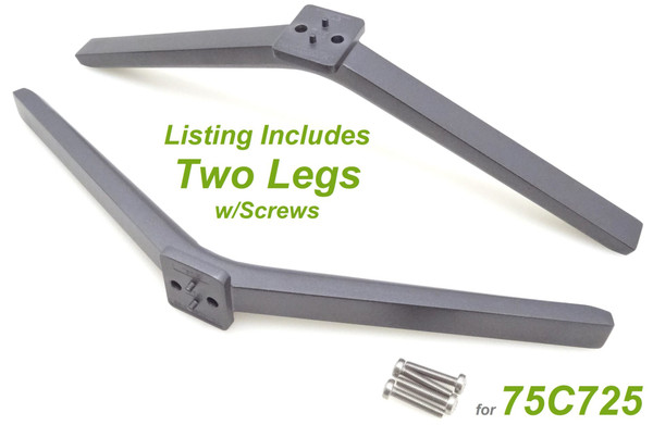 New TCL 75C725 68-495570-1ZA(75D12) Legs w/Screws