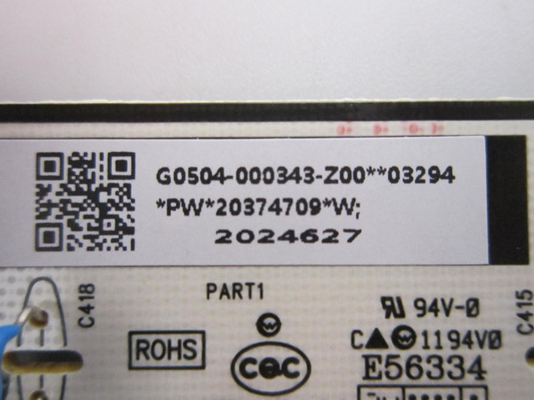 TCL 50Q550F 50Q51BGCA 50Q550FCA Power Board G0504-000343-Z00 (40L17EW2-PWB1KG)