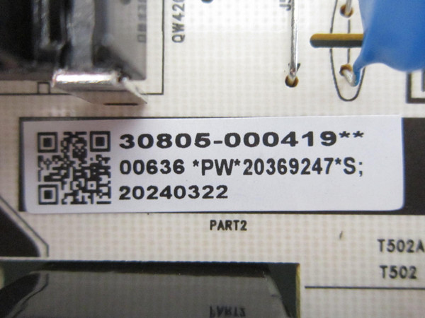 TCL 85QM751G 75QM751G Power Board 30805-000419 (40-P40SWL-PWB1ZG)