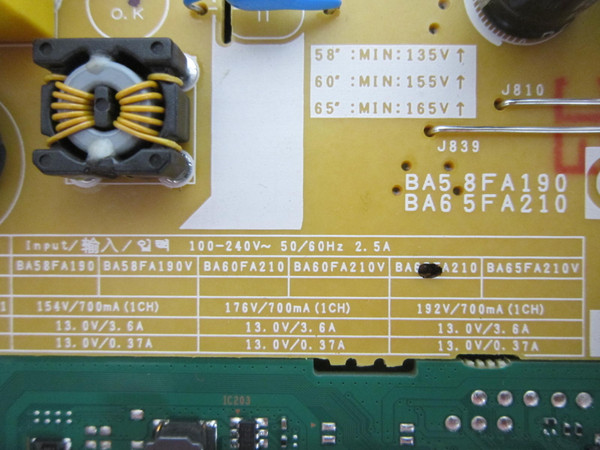 Samsung LH65BECHLGFXGO Main/Power Board Combo BN96-56550M (KANTSU2E_CU7000C0B)