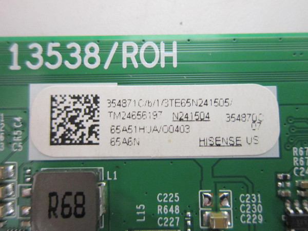 Hisense 65A7N Main Board 354871 (RSAG7.820.13538/ROH)