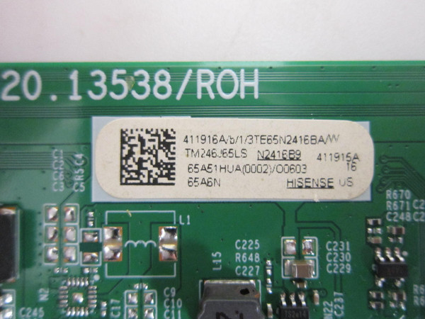 Hisense 65A6N Main Board 411916 (RSAG7.820.13538/ROH)