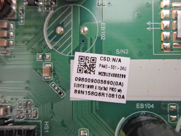 Pioneer PN40-551-24U Main Board 0980-0900-3890 (TPD.T950D4.PB762)