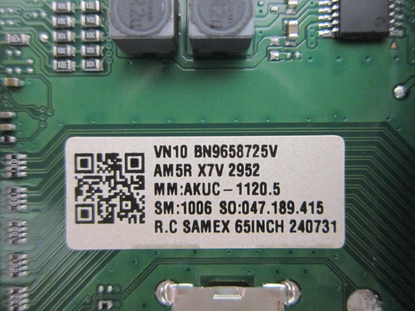 Samsung UN65DU7200BXZA UN65DU7200FXZA Main / Power Board Combo BN96-58725V-CMB