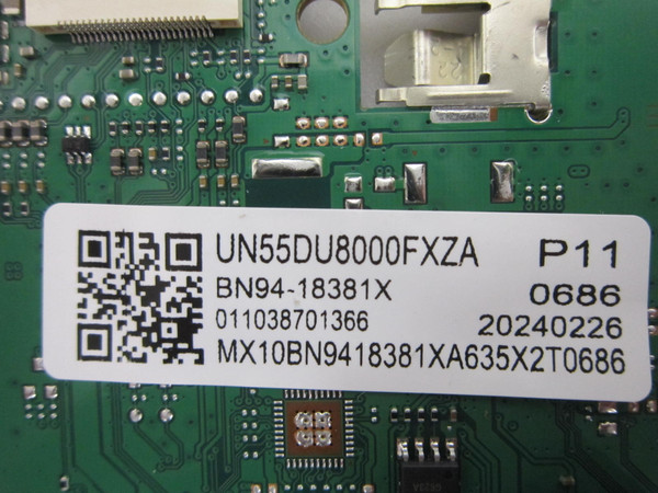 Samsung UN55DU8000BXZA UN65DU8000FXZA Main Board BN94-18381X (BN41-03114A)