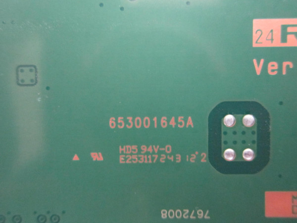 Sony K65XR70, K65XR70C 24Rb480a Mounted Board (Uc2) 1-019-201-11 (653001645A)