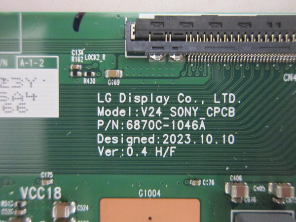 Sony K-65XR80 T-Con Board 1-020-718-21 (6870C-1046A)