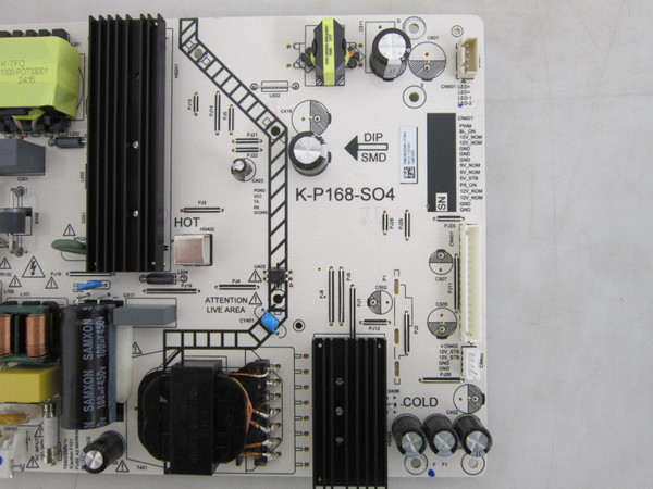 Onn 100012587 Westinghouse WR55UT4212 Power Board 9012-112160-16802091