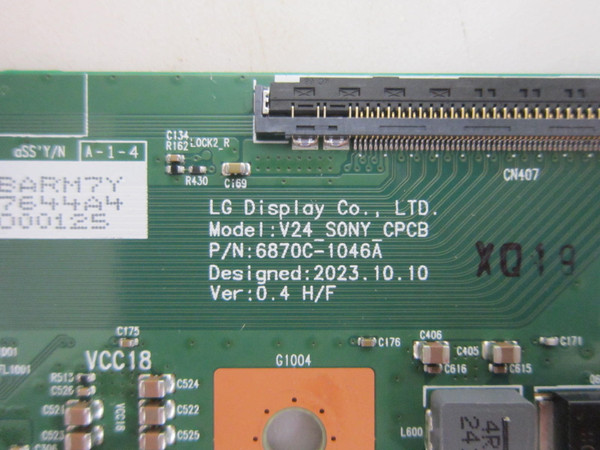 Sony K-55XR80C T-Con Board 1-020-716-21 (6870C-1046A)
