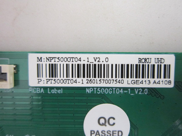 Philips 50PUL6533/F7 - Serial # Prefix MG8 T-Con Board NPT500GT04-1