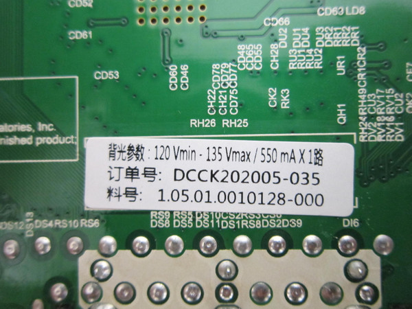 Sceptre U515CV-UMR W50 Main Board TCTV58GA (TP.MS3458.PC757)