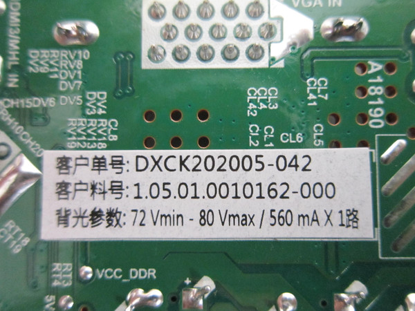 Sceptre X435BV-FSR Main Board PTTV53PB (TP.MS3553.PB802)