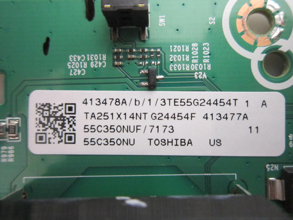 Toshiba 55C350NU Main Board 413478 (RSAG7.820.13684/ROH)