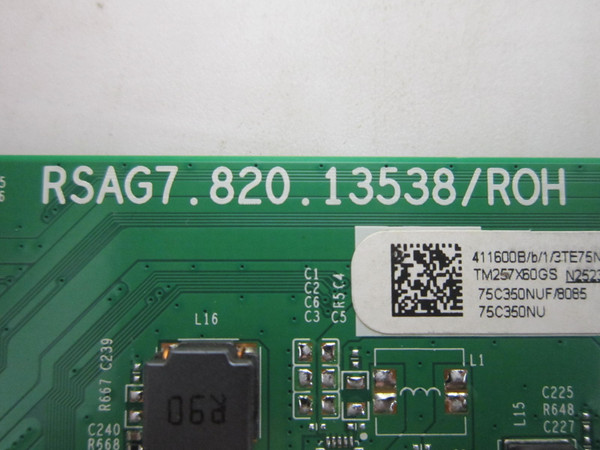 Toshiba 75C350NU Main Board 411600B (RSAG7.820.13538/ROH)