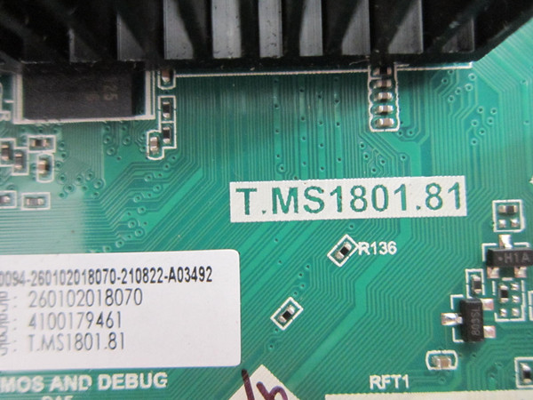 Westinghouse WR55UT4210 Main Board 210822 (T.MS1801.81)