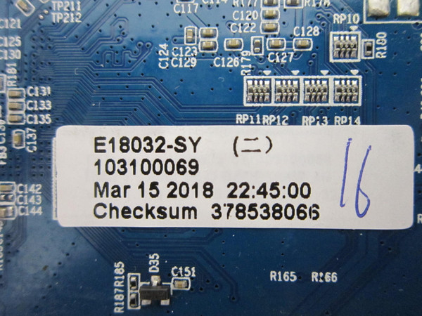 Element ELST4316S Main Board E18032-SY (CV6486H-A42)