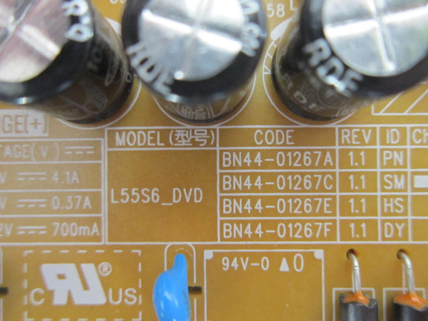 Samsung UN50DU7200FXZA Power Board BN44-01267C (L55S6_DVD)