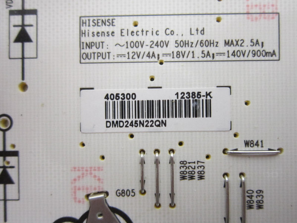 Hisense 65A7N, 65QD65NF Power Board 405300 (RSAG7.820.12385/ROH)