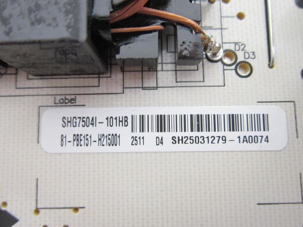 Insignia NS-75F501NA26 Power Board 81-PBE151-H215001 (SHG7504I-101HB)