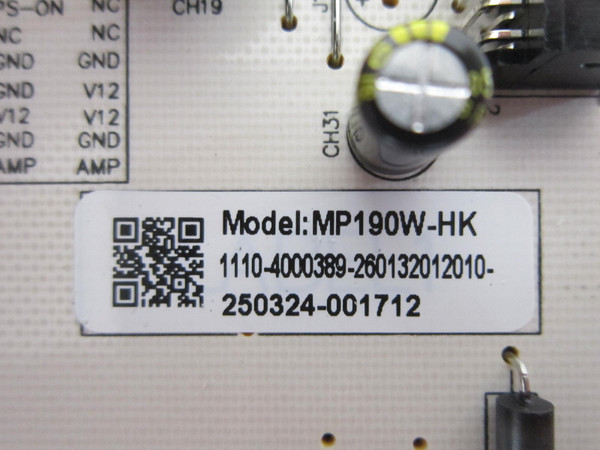 Pioneer PN70-R851-26U Power Board 250324-001712 (MP190W-HK)