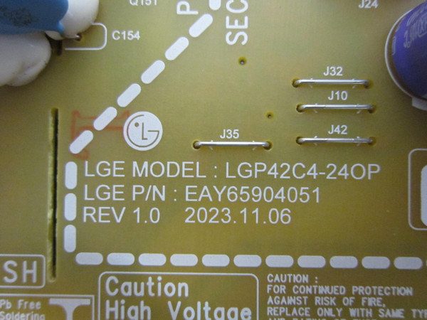 LG OLED42C4PUA Power Board EAY65904051 (LGP42C4-24OP)