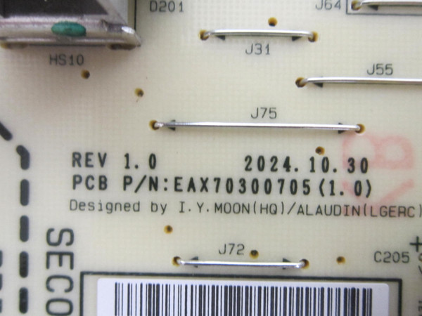 LG OLED65C5PUA Power Board EAY65904171 (LGP65C5-25OP)