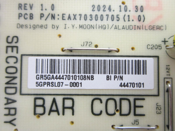 LG OLED65C5PUA Power Board EAY65904171 (LGP65C5-25OP)