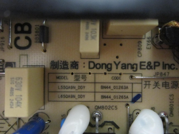 Samsung QN65S90DAFXZA, QN65S90DDFXZA Power Board BN44-01265A (L65QA9N_DDY)