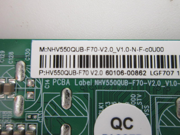 Pioneer PN55-R851-26C T-Con Board 60106-00862 (NHV550QUB-F70-V2.0)