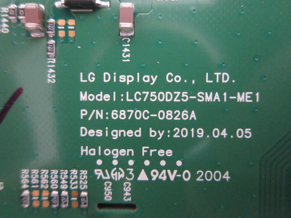 LG 75SM9970PUA T-Con Board 6871L-6053A (6870C-0826A)