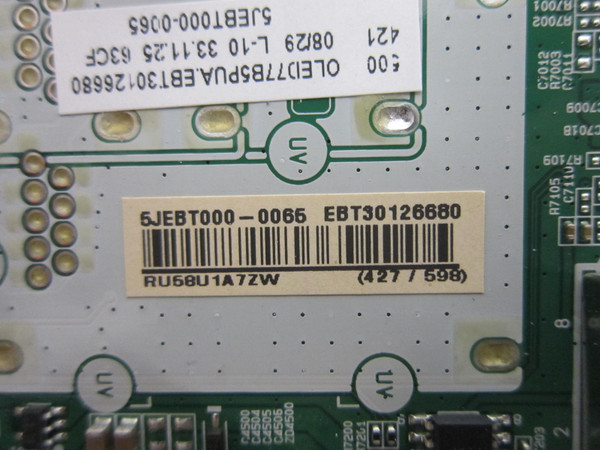 LG OLED77B5PUA Main Board EBT30126680 (EAX70327401 (1.1))