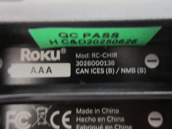ROKU 55R5D5, 65R5D5 TV Remote 3026000138-NEW (RC-CHIR)