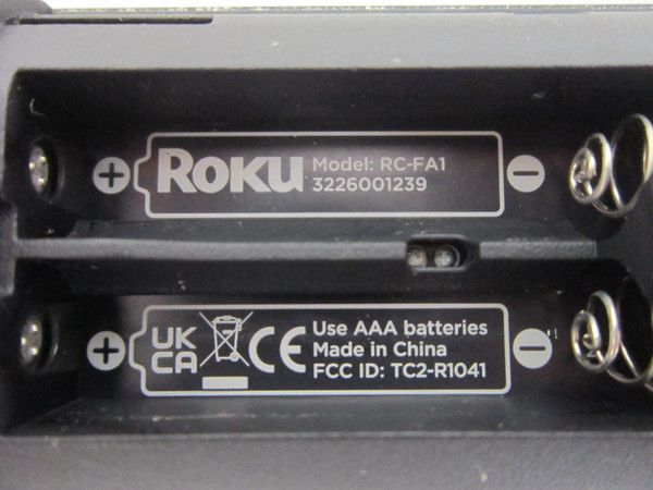 ROKU 43R4E5, 50R5D5 TV Remote 3226001239-USED (RC-FA1)