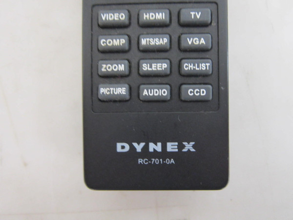 Dynex DX-40L130A11, DX-46L150A11 TV Remote 6010700101-USED (RC-701-0A)