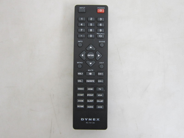 Dynex DX-40L130A11, DX-46L150A11 TV Remote 6010700101-USED (RC-701-0A)