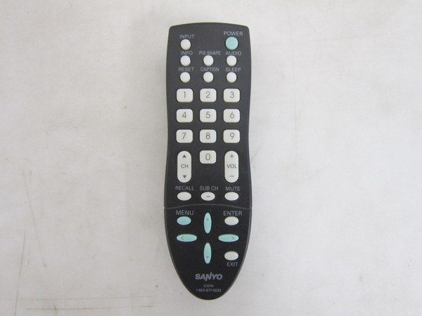 Sanyo DP26649, DP32642, DP39842 TV Remote GXCC-REM-USED (GXFA)