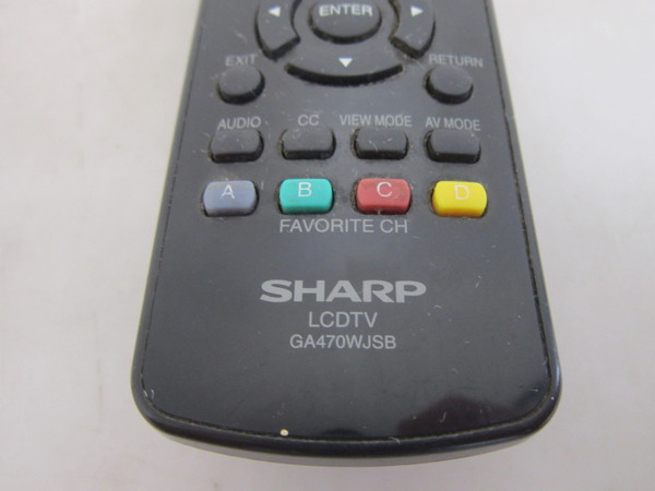 Sharp LC-32SH12U, LC-37SH12U, LC-26SH12U TV Remote GA470WJSB-USED