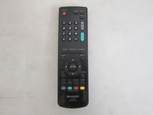 Sharp LC-32SH12U, LC-37SH12U, LC-26SH12U TV Remote GA470WJSB-USED