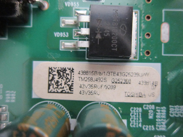 Toshiba 43V35RU Main Board 438815 (RSAG7.820.53011/ROH)
