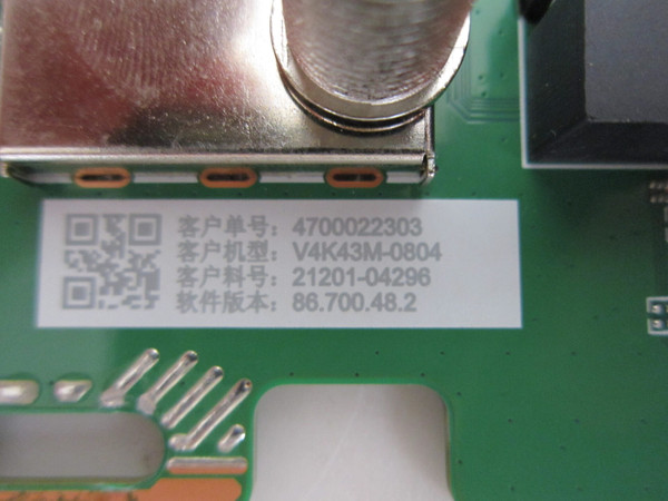 Vizio V4K43M-0804 Main Board 21201-04296 (MB-MT5586-A)