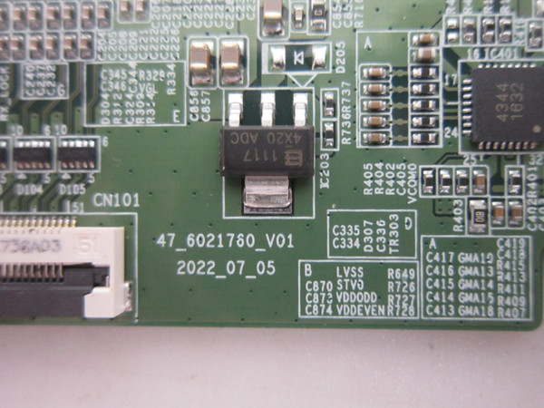 Insignia NS-65F501NA24 T-Con Board HV650QUBF72 (47_6021760_V01)