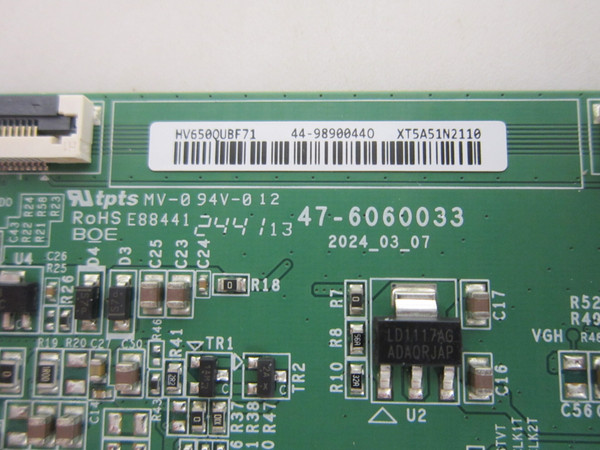 Vizio M6506-L4, VQD65M-0804 T-Con Board 44-9890044 (47_6060033)