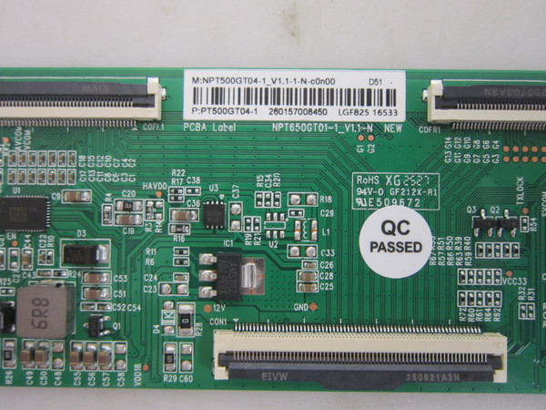 Insignia NS-50F502NA26 T-Con Board 260157008450 (NPT500GT04-1_V1.1)