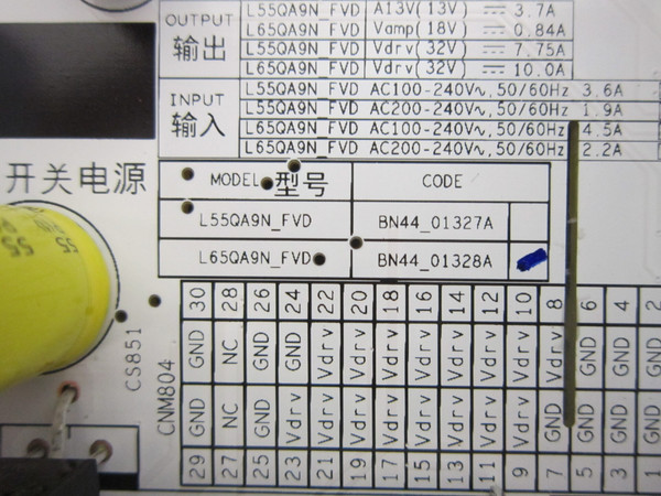 Samsung QN65S90FDFXZA Power Board BN44-01328A (L65QA9N_FVD)