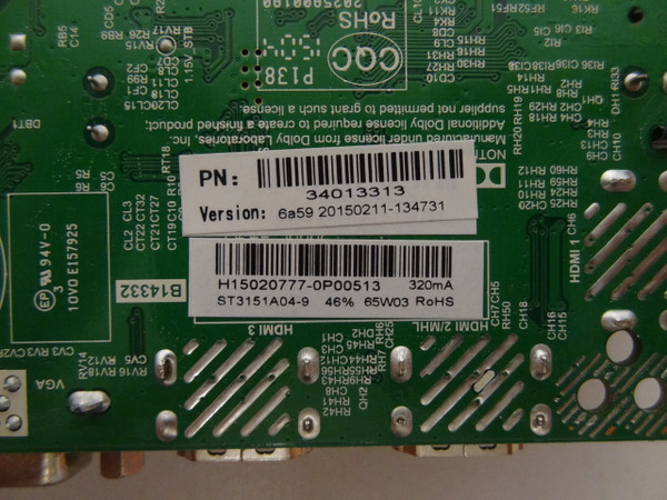 Element ELEFT326 Main Board / Power Supply ST3151A04-9 H15020777