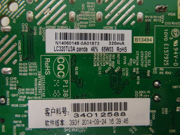 Element ELEFT326 Main Board / Power Supply LC320TU3A N14060148