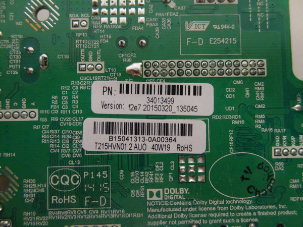 Element ELEFT222 Main Input Board T215HVN01.2 B15041313