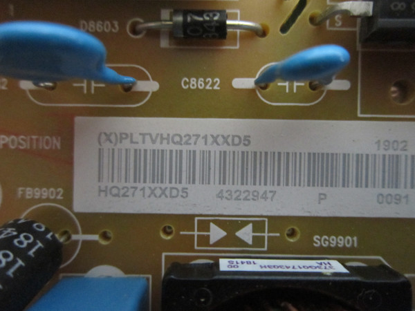 Vizio D43f-F1 Power Supply (715G9966-P01-000-0H2M) PLTVHQ271XXD5